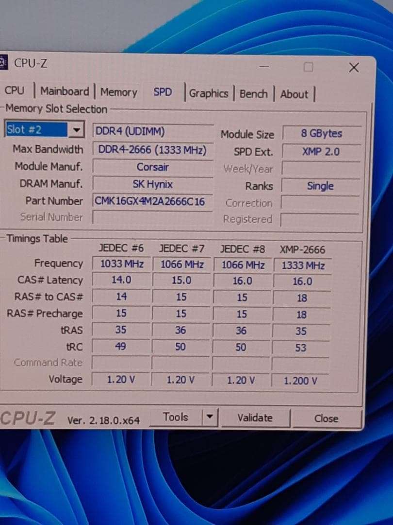 自作PC　i7 8700・16GB・SSD128GB・K4000・Win11