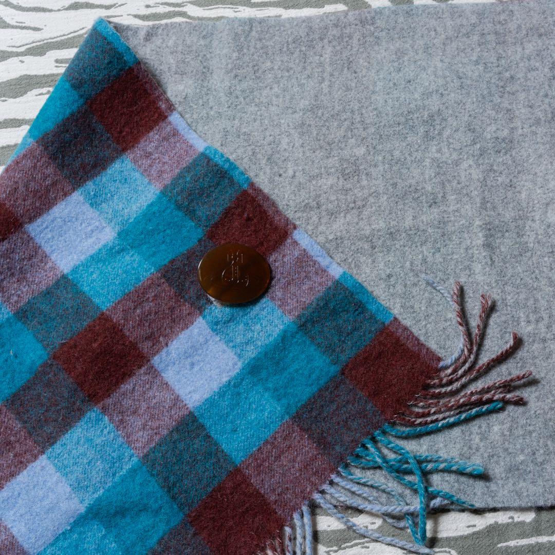 ヴィヴィアンウエストウッド オーブボタン チェック柄 リバーシブル マフラー