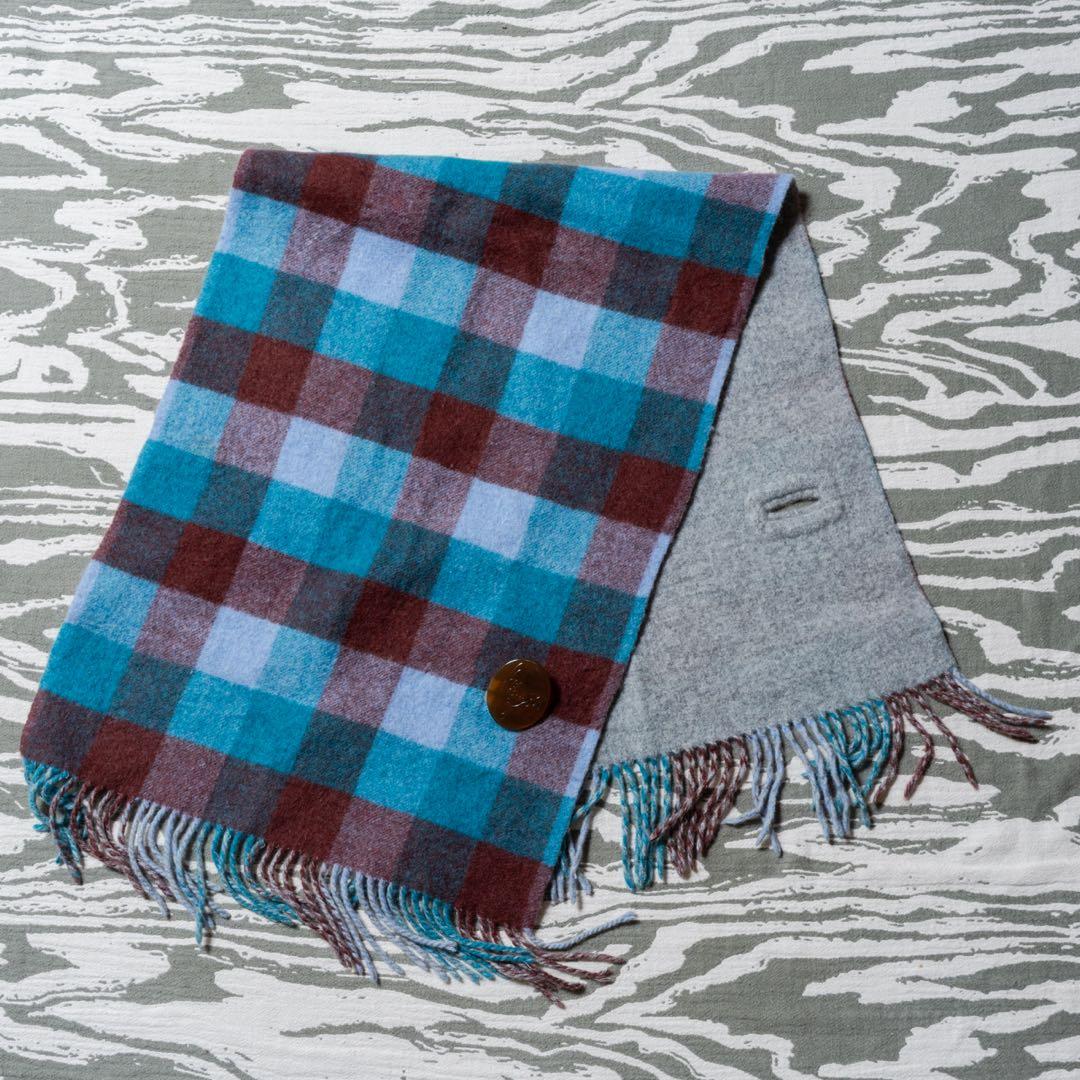 ヴィヴィアンウエストウッド オーブボタン チェック柄 リバーシブル マフラー