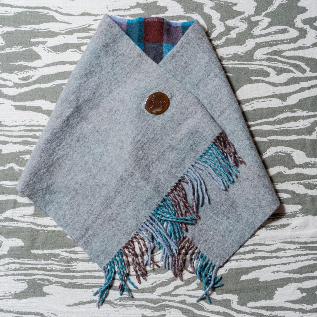 ヴィヴィアンウエストウッド オーブボタン チェック柄 リバーシブル マフラー