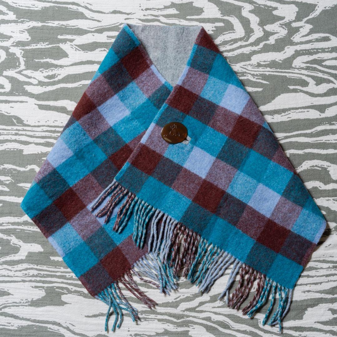 ヴィヴィアンウエストウッド オーブボタン チェック柄 リバーシブル マフラー