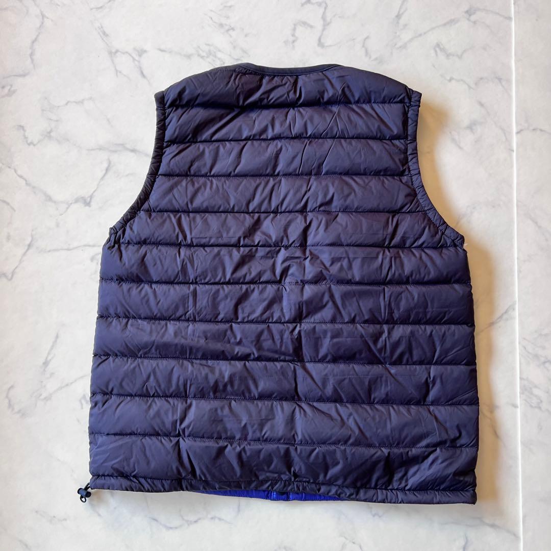 【未使用級】ダントン　ダウンベスト　ネイビー　34 軽量　インナーダウン　紺　S