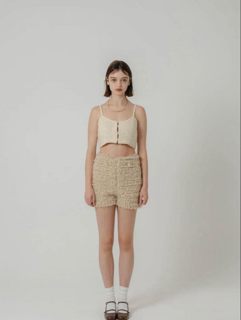 ここEaphi FLUFFY SHORT PANTS