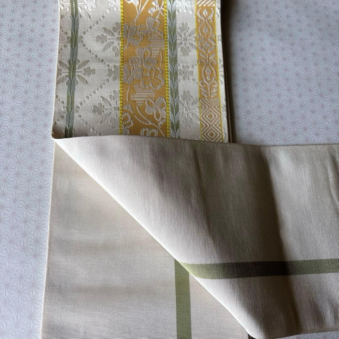 OB89本場筑前博多織小袋帯(半幅帯) 椿 本袋　正絹　新品