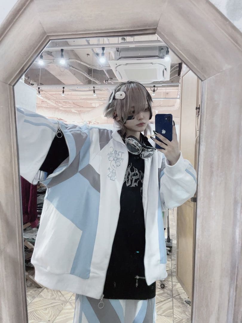 破壊骨りあ×PSYNYXX コラボ ジャージ ホワイト上下セット