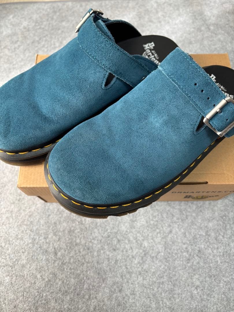Dr. Martens スエード クロッグサンダル 青