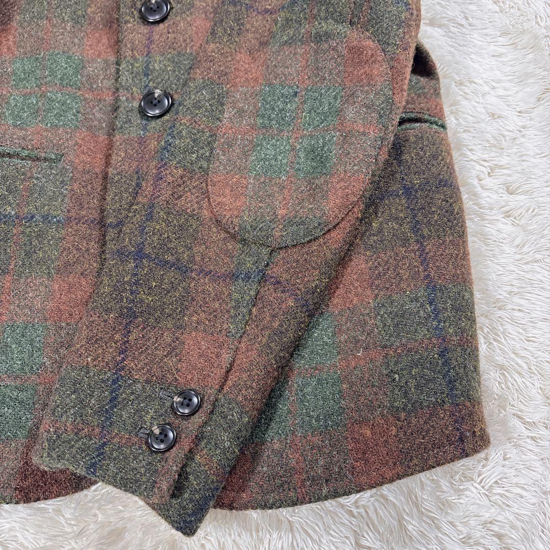 BEAMS BOY ジャケット ハリスツイード コラボ エルボーパッチ チェック