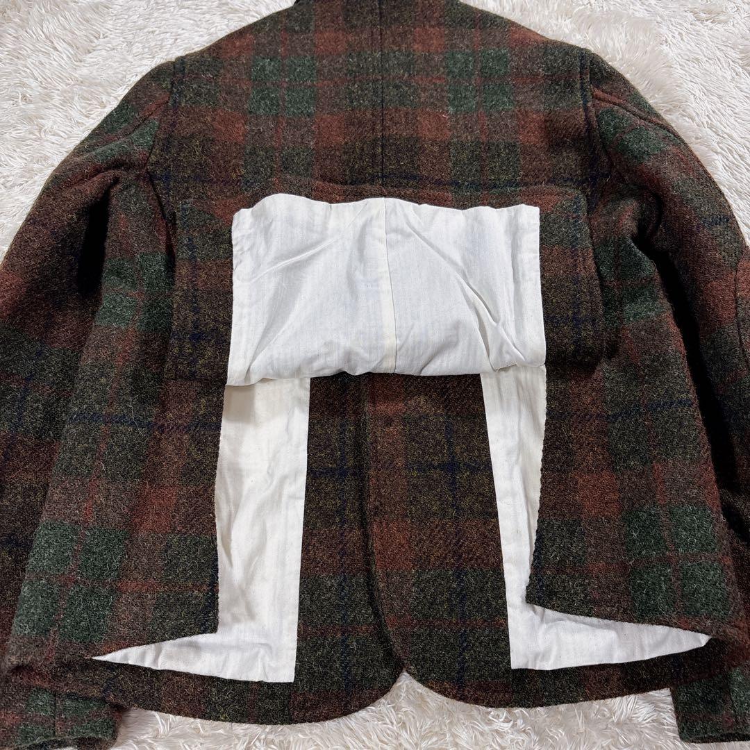 BEAMS BOY ジャケット ハリスツイード コラボ エルボーパッチ チェック