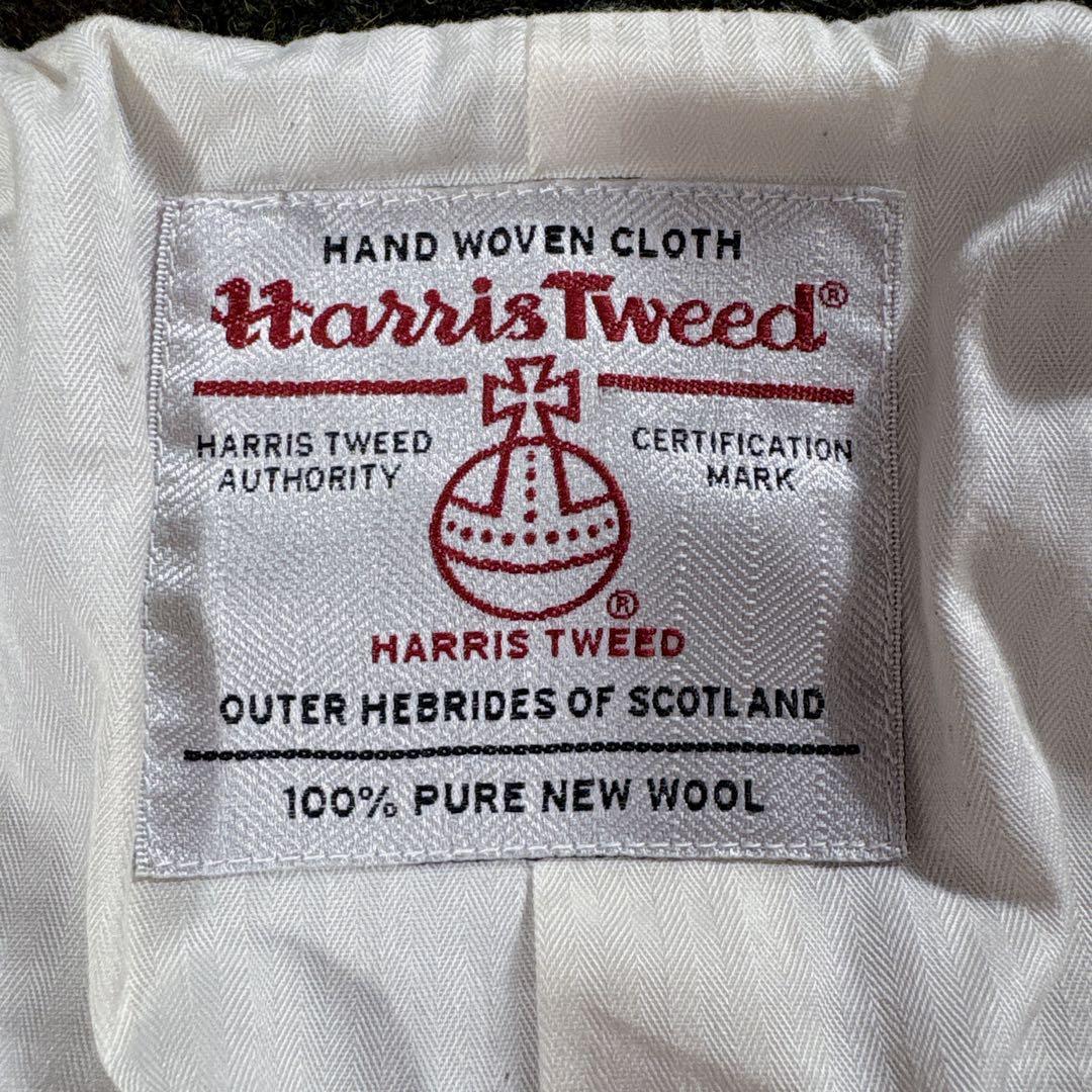 BEAMS BOY ジャケット ハリスツイード コラボ エルボーパッチ チェック