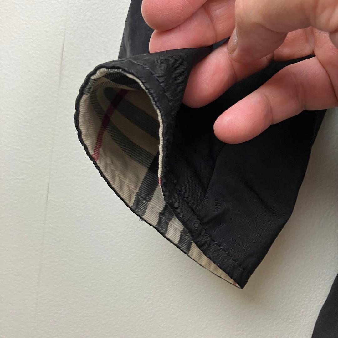 バーバリー　ブラック トレンチコート ノバチェック裏地