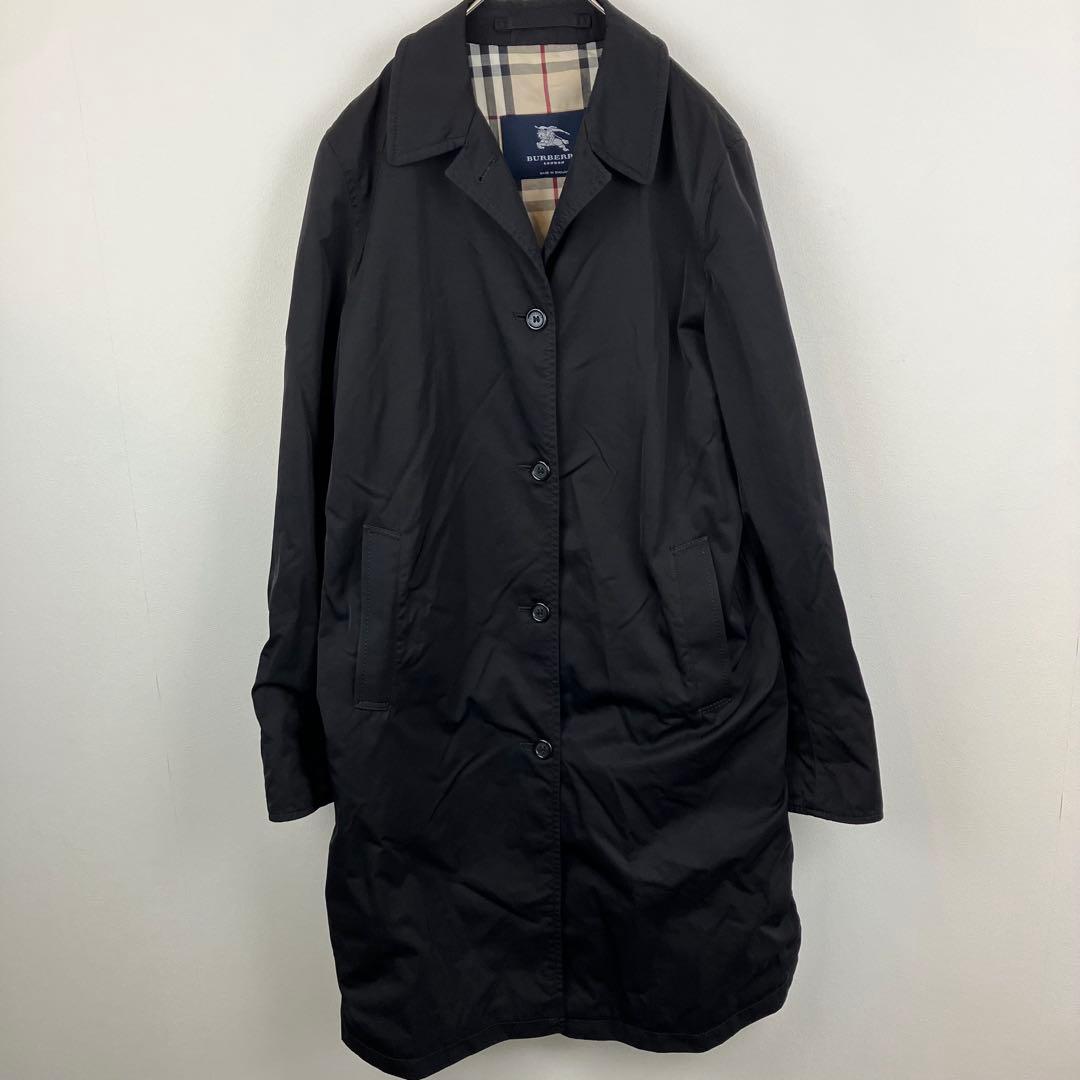 バーバリー　ブラック トレンチコート ノバチェック裏地