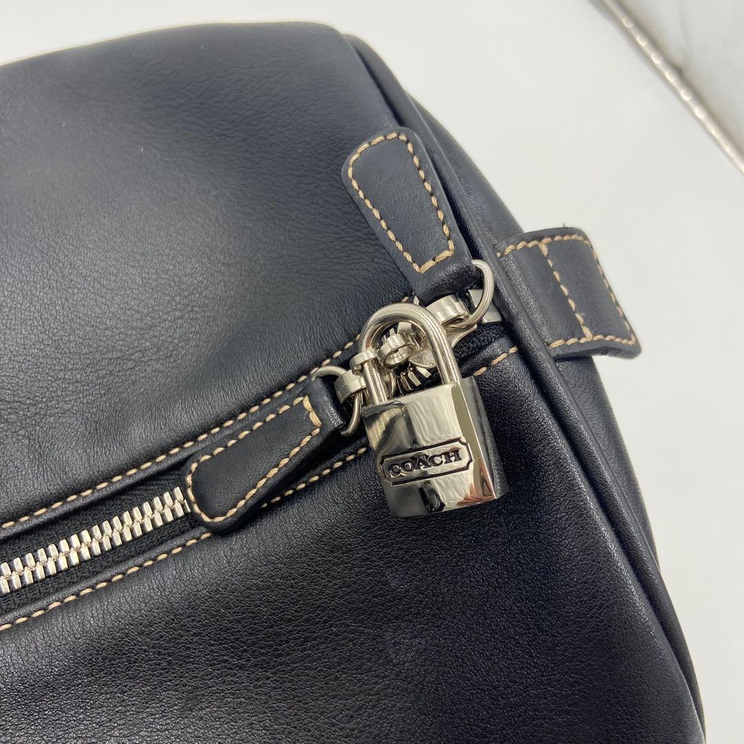 美品✨コーチ オールレザー ボストンバッグ 2way 旅行 ブラック 5402