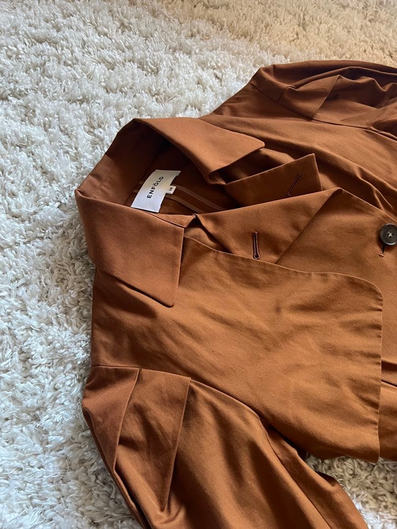 ☆お値下げ☆ENFOLD ライトギャバフレアレディ トレンチコート ブラウン