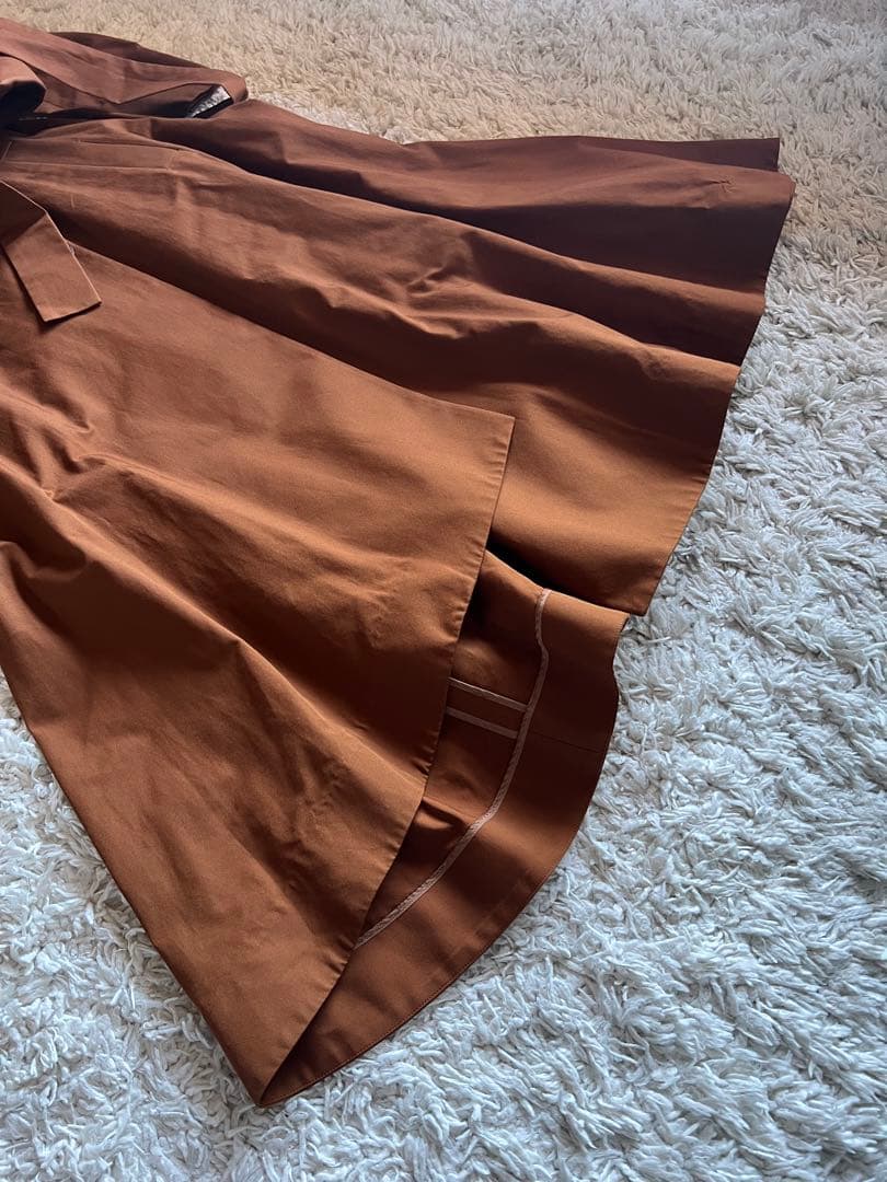 ☆お値下げ☆ENFOLD ライトギャバフレアレディ トレンチコート ブラウン