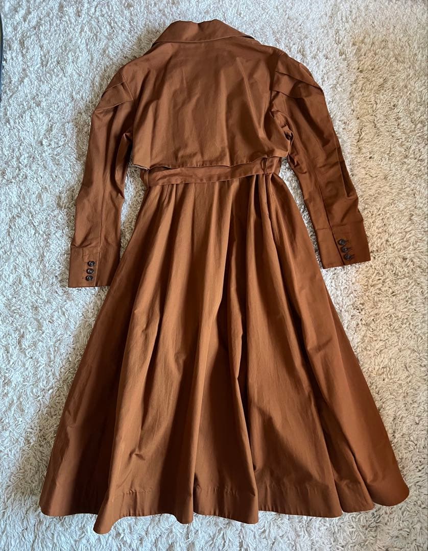 ☆お値下げ☆ENFOLD ライトギャバフレアレディ トレンチコート ブラウン