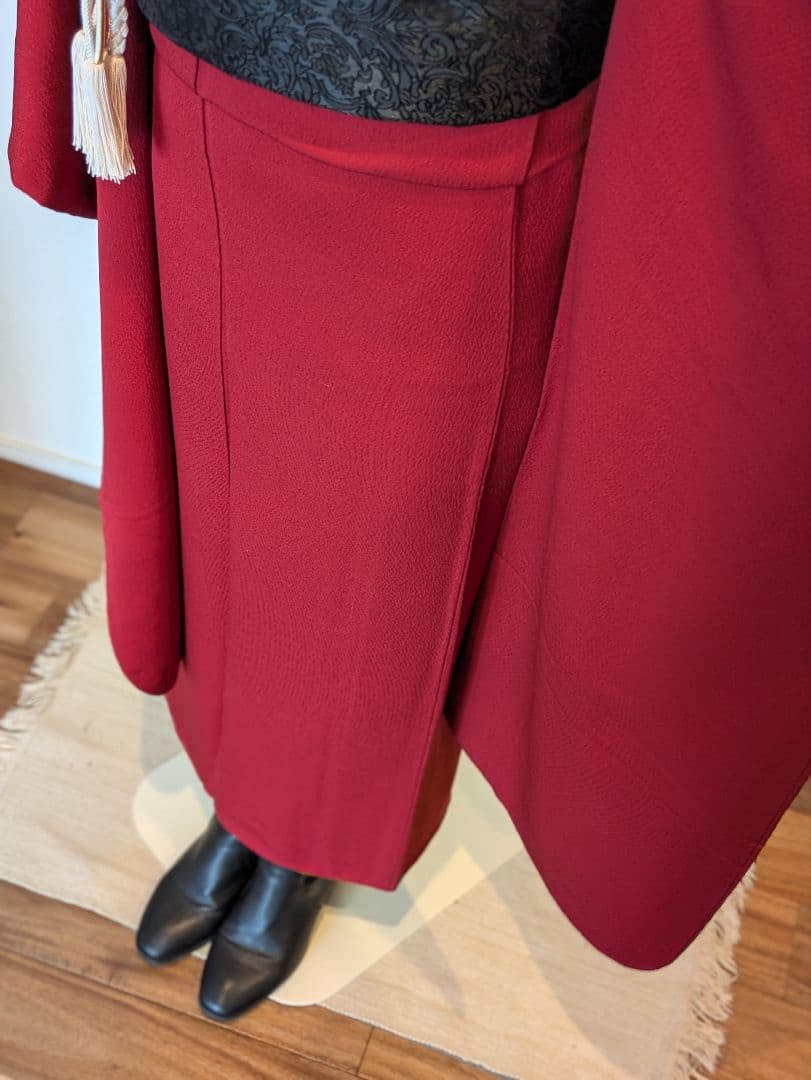 振袖フルセット 身丈157裄62 色無地 赤 蘇芳色 逸品 成人式