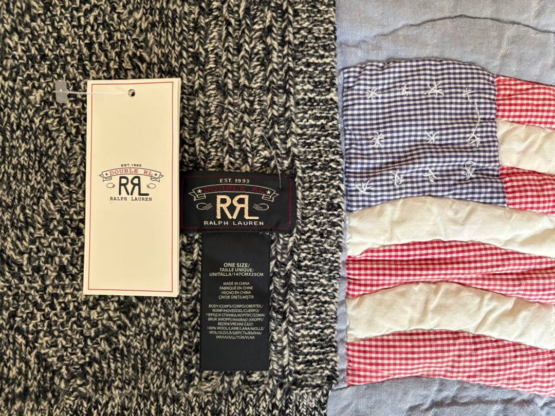 新品未使用！ダブルアールエルRRLウール100%マフラー