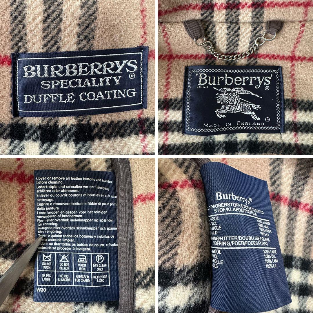 BURBERRY バーバリー ノバチェック ダッフルコート フード 英国製