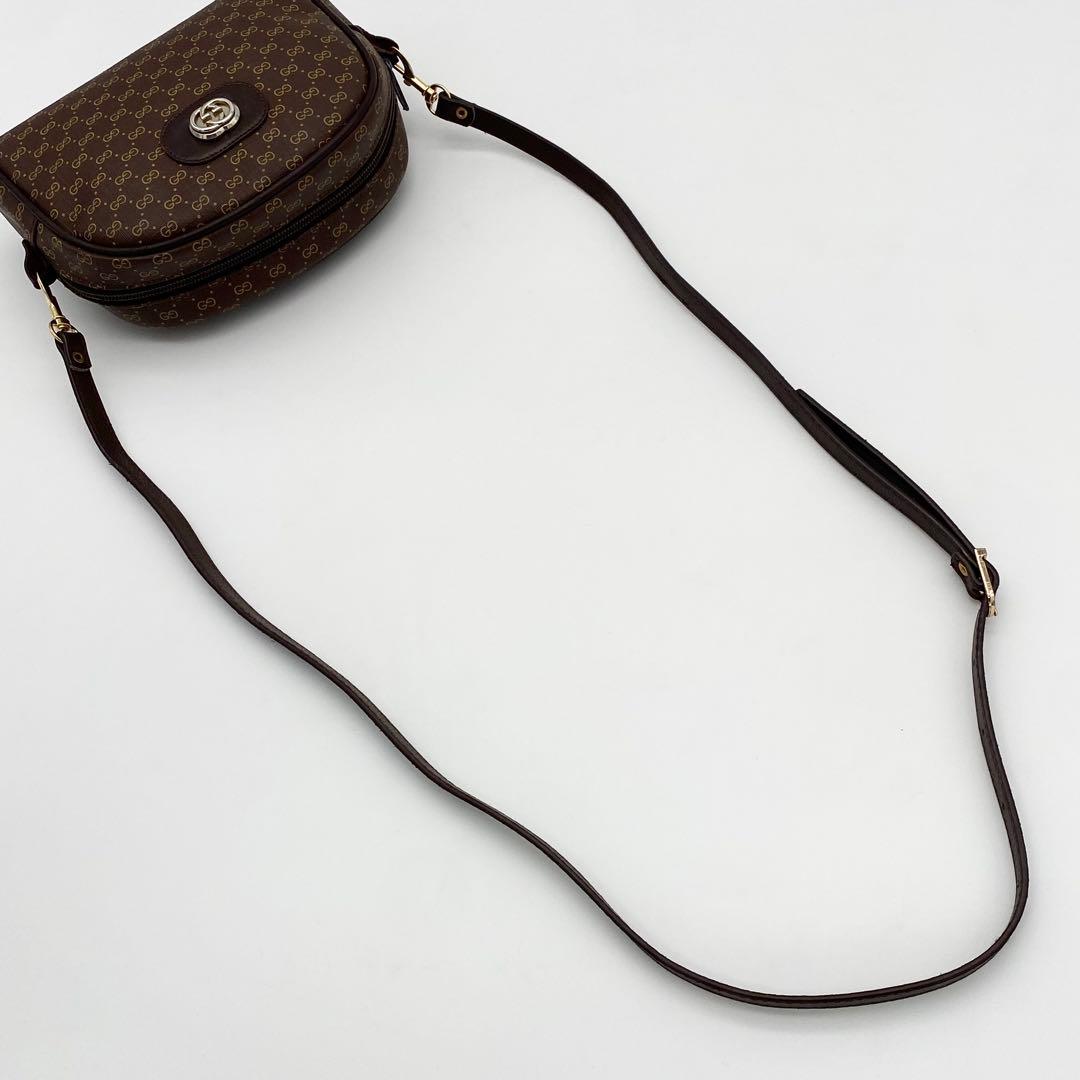 GUCCI ショルダーバッグ　インターロッキング　PVC×レザー　マイクロGG