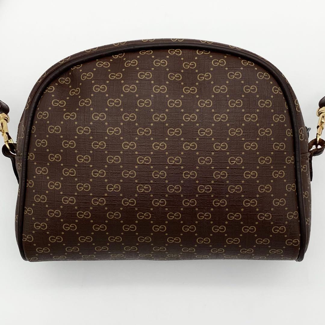 GUCCI ショルダーバッグ　インターロッキング　PVC×レザー　マイクロGG