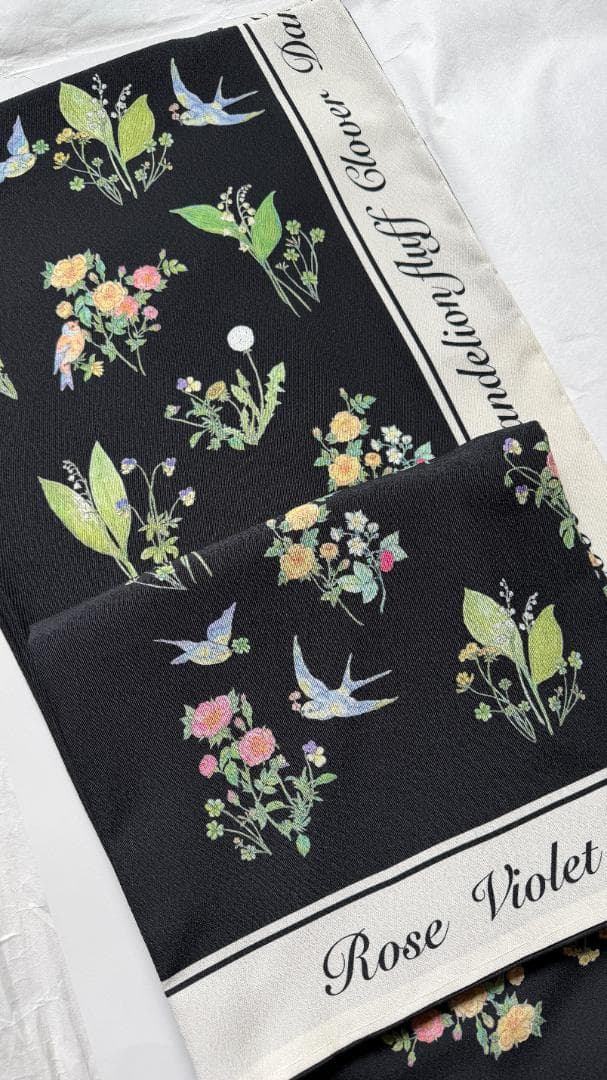 MarMu マーム　ブルームバード　花柄 黒袷　訪問着　付け下げ　未着用