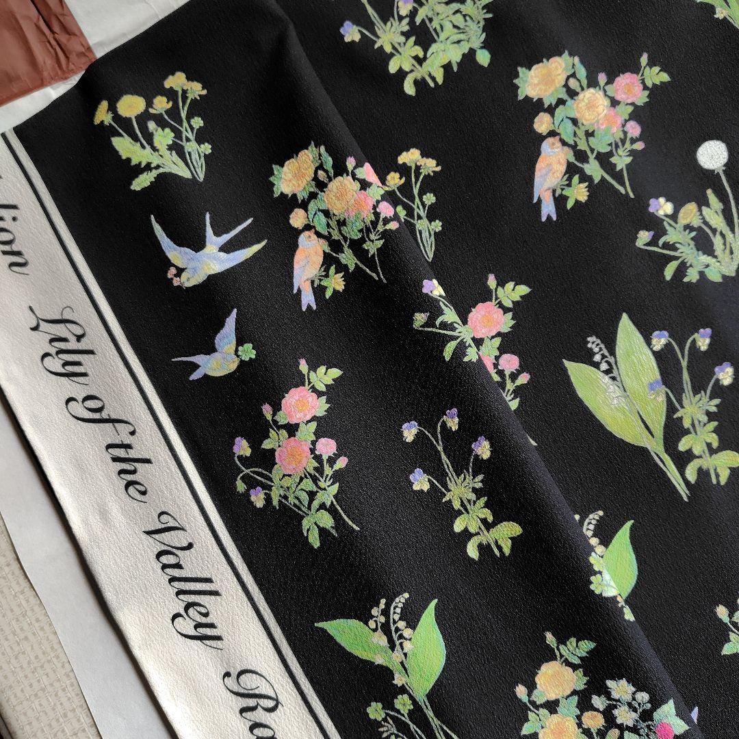 MarMu マーム　ブルームバード　花柄 黒袷　訪問着　付け下げ　未着用