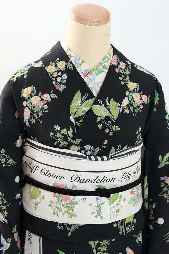 MarMu マーム　ブルームバード　花柄 黒袷　訪問着　付け下げ　未着用