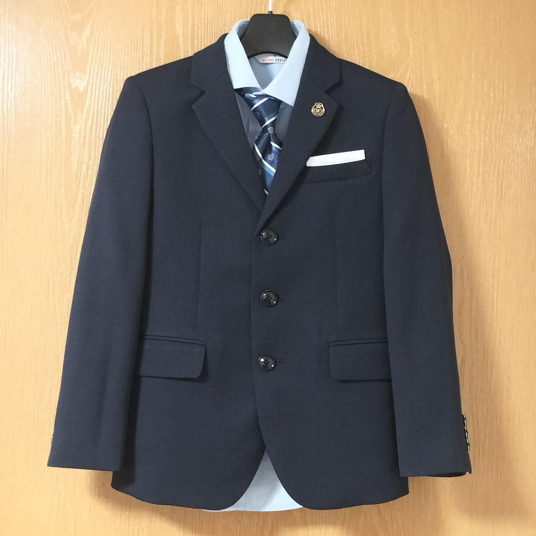 美品　waltz by BEAMS DESIGN 男子スーツ140 紺色　卒業式