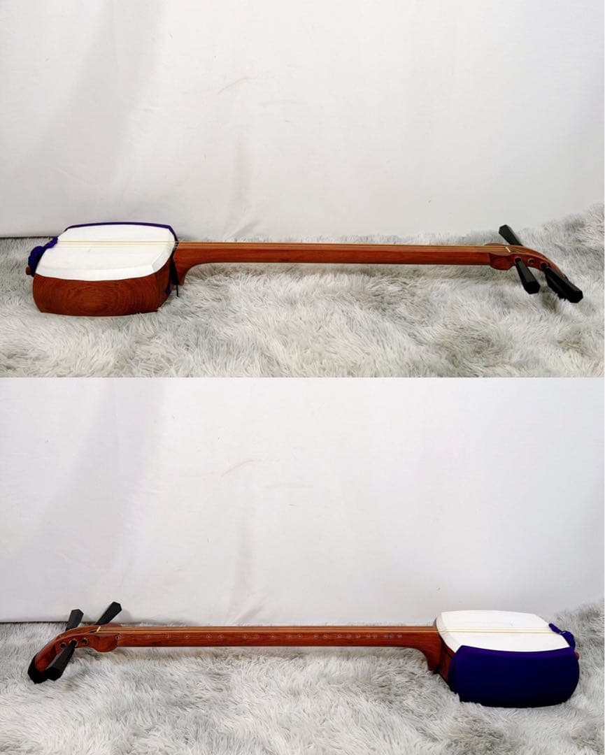 【希少】すぐに遊べるセット　小三味線　胴破れなし　撥付き　新品弦張替え済