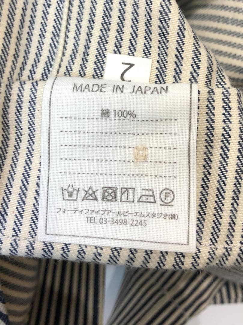 45RPM ヒッコリーストライプ オーバーオール SIZE：2■1224D