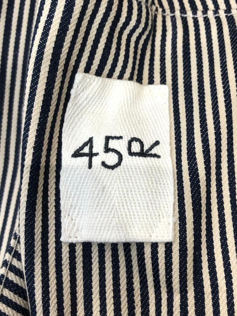 45RPM ヒッコリーストライプ オーバーオール SIZE：2■1224D