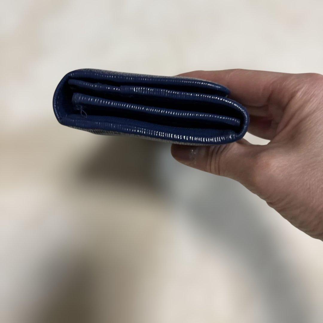 **PRADA ネイビー 長財布 サファイアーノ**