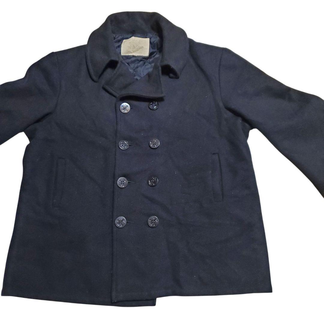70s 米軍実物 US NAVY ピーコート 48 USA製ブラック
