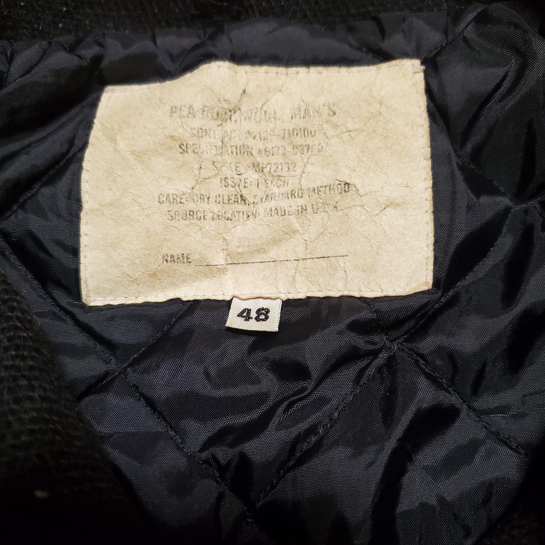 70s 米軍実物 US NAVY ピーコート 48 USA製ブラック
