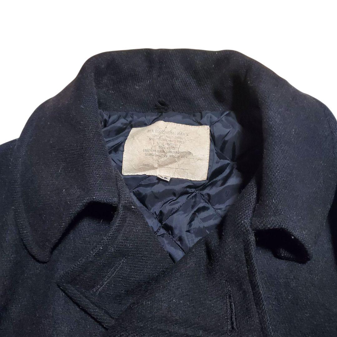 70s 米軍実物 US NAVY ピーコート 48 USA製ブラック