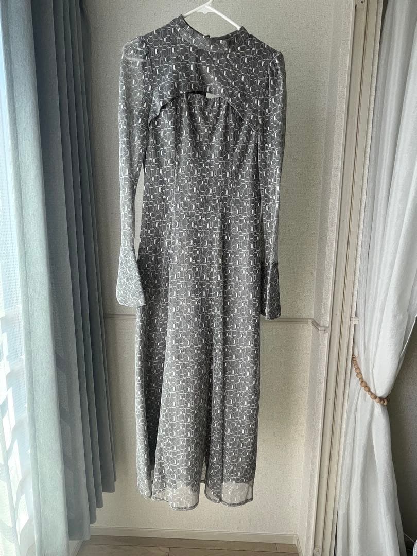 Andresd バックオープンジオメトリックドレス Sサイズ