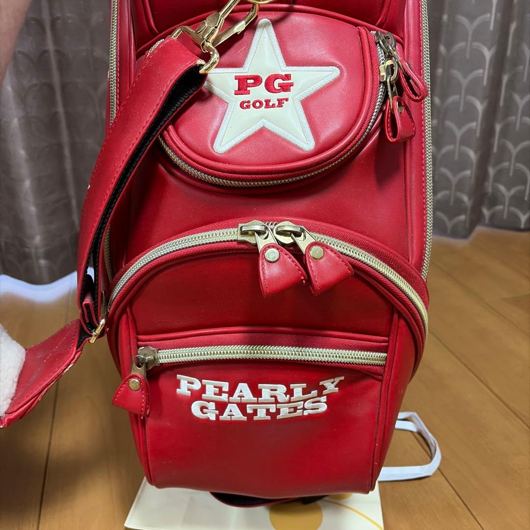 PEARLY GATES キャディバッグ 赤