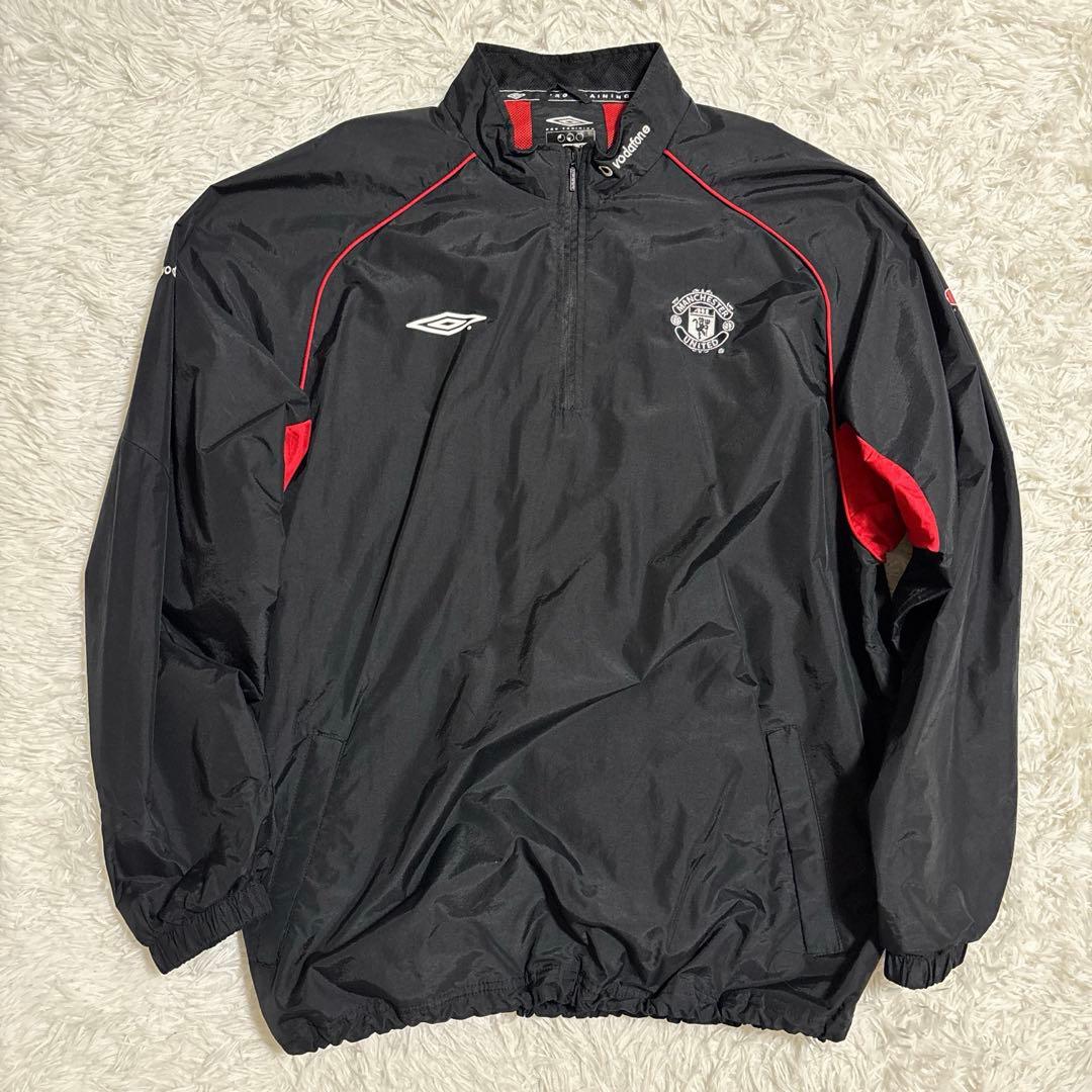 00s マンチェスターユナイテッド アンブロ ハーフジップ ナイロン ジャケット