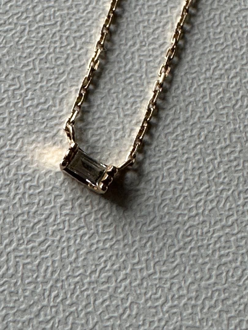 最終値下げageteアガットk10バケットカットダイヤネックレス0.04ct