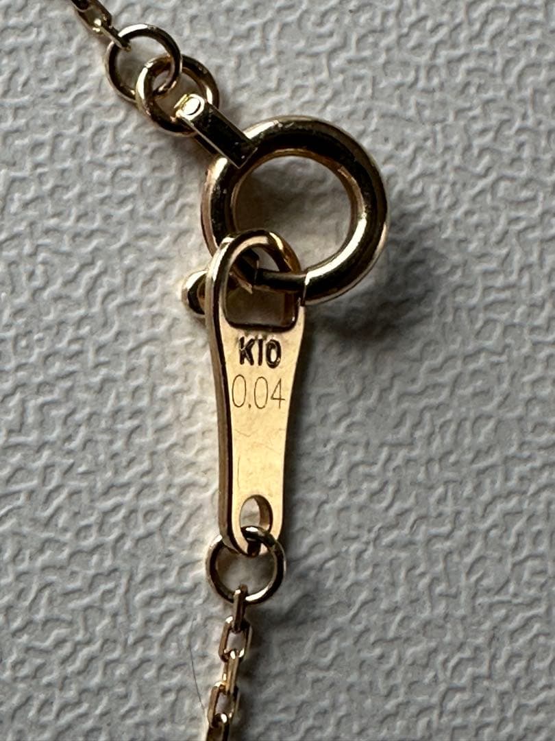 最終値下げageteアガットk10バケットカットダイヤネックレス0.04ct
