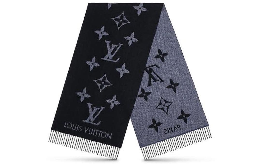 値下げ中M76702Louis Vuitton ネイビー マフラー