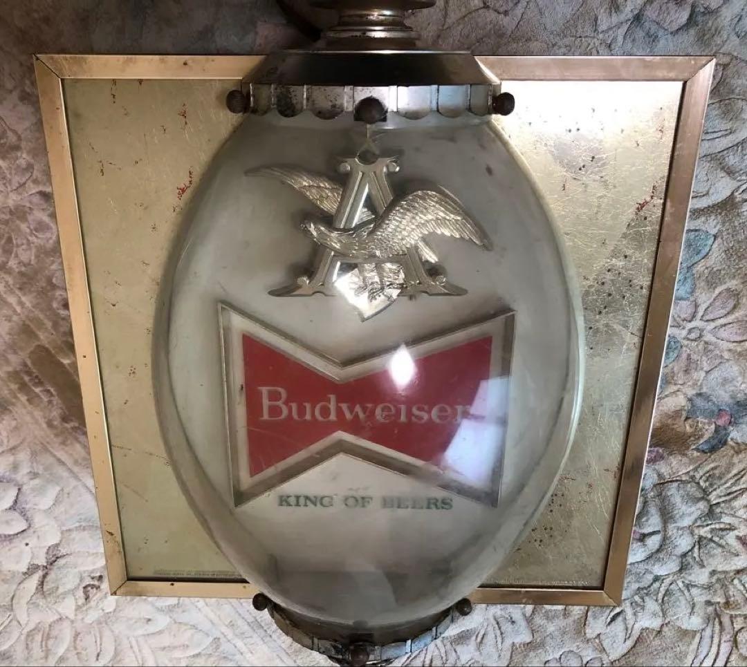 バドワイザー アンティーク ビンテージ ライト 点灯可！ 雰囲気◎