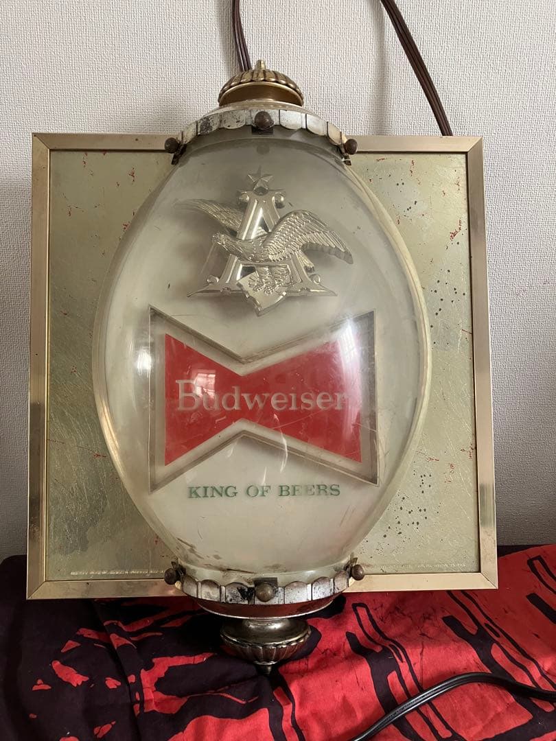 バドワイザー アンティーク ビンテージ ライト 点灯可！ 雰囲気◎