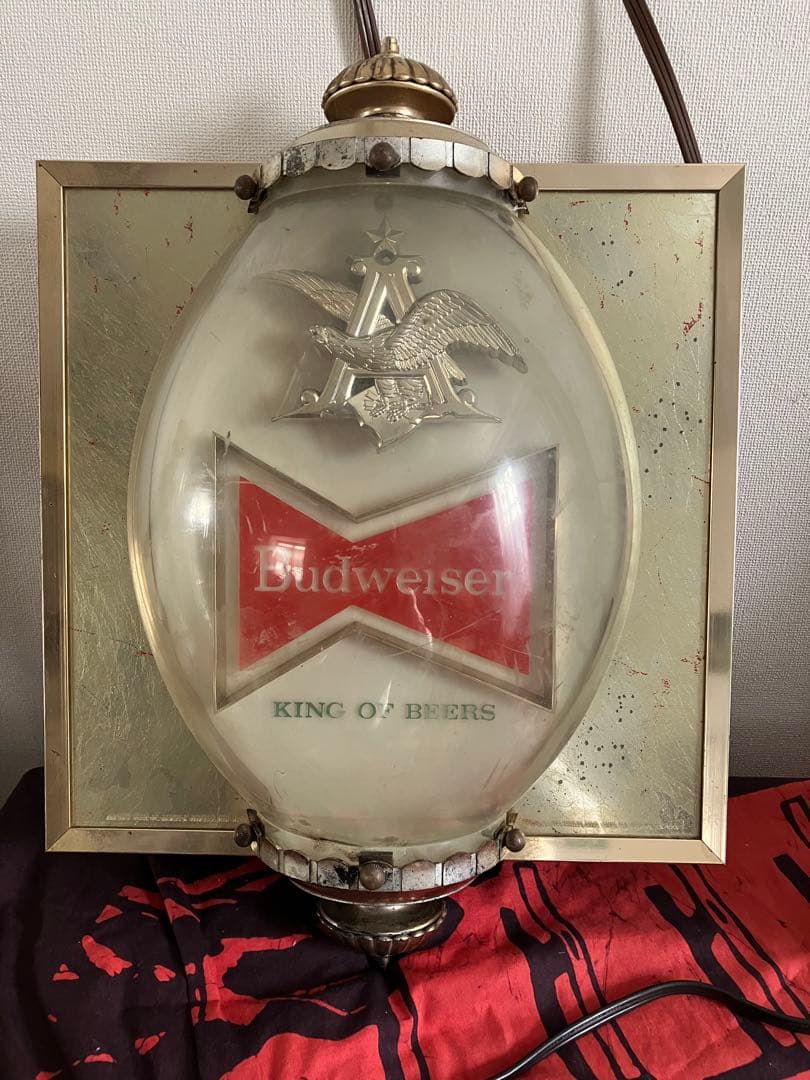バドワイザー アンティーク ビンテージ ライト 点灯可！ 雰囲気◎