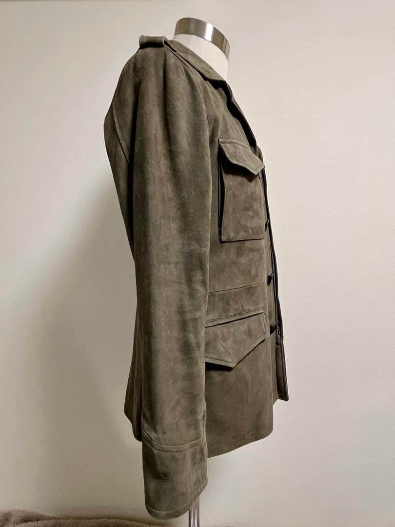 ETONNE エトネ スエード ミリタリージャケット Ｌ