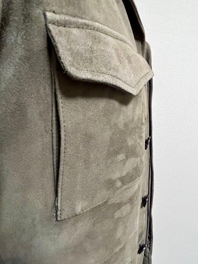 ETONNE エトネ スエード ミリタリージャケット Ｌ