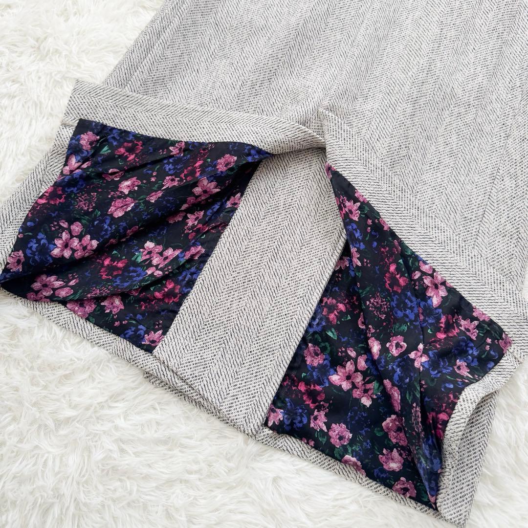 美品✨leur logette ロングコート ツイード ファー 花柄 ビジュー