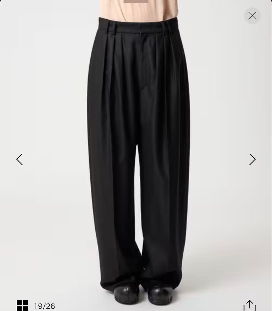 ＜6(ROKU)＞ウール タック パンツ 25FW