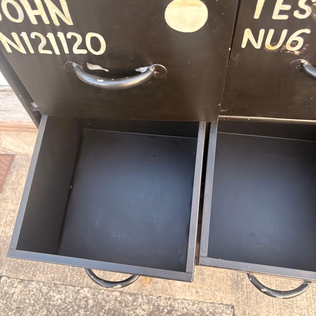 【送料込】スチールチェスト　縦型　12杯　インダストリアル