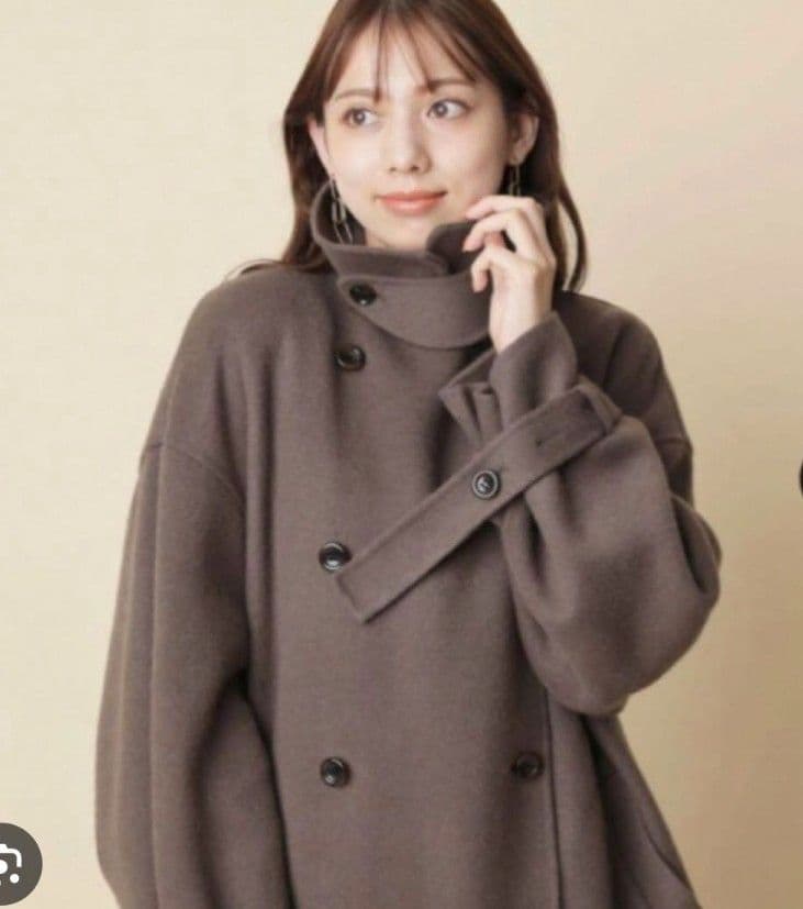 マイストラーダ　スタンドカラーロングコート　34